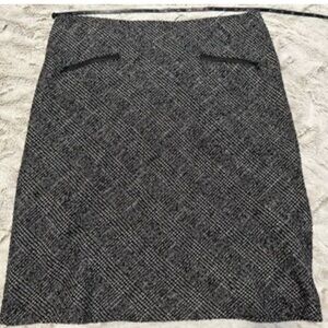 Talbots Black and Gray Pencil Skirt